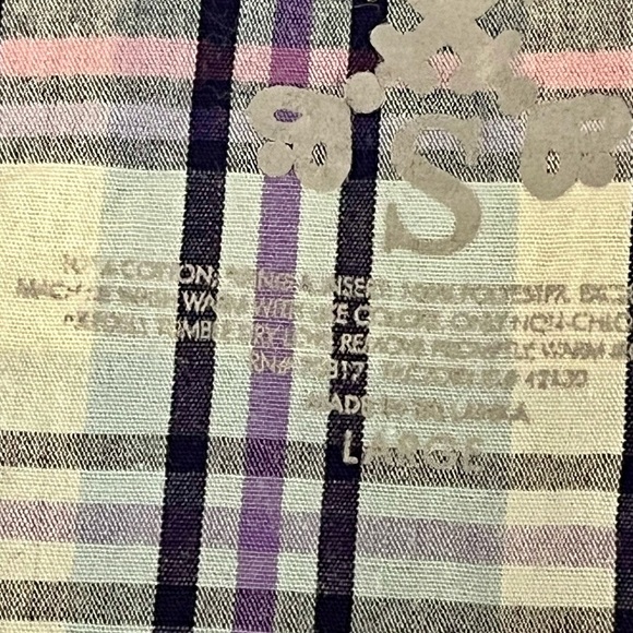 Victoria’s Secret Plaid Pajama Top – Button Down Long Sleeve Lounge Shirt L - Picture 7 of 9